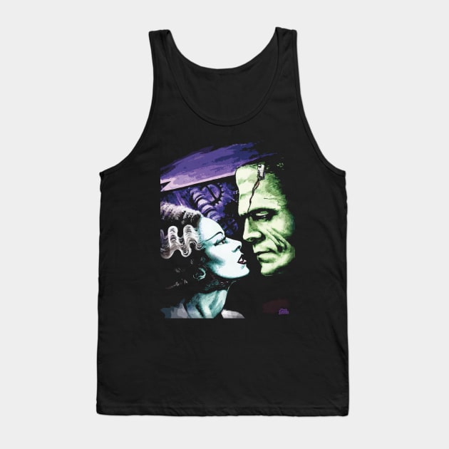 Bride of Frankenstein Monsters in Love Tank Top by monstermangraphic